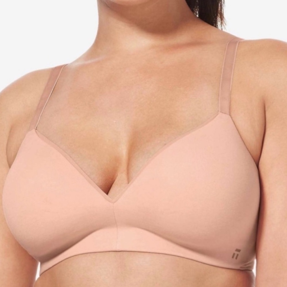 NWT Tommy John Cool Cotton Lightly Lined Wireless Bra Maple Sugar